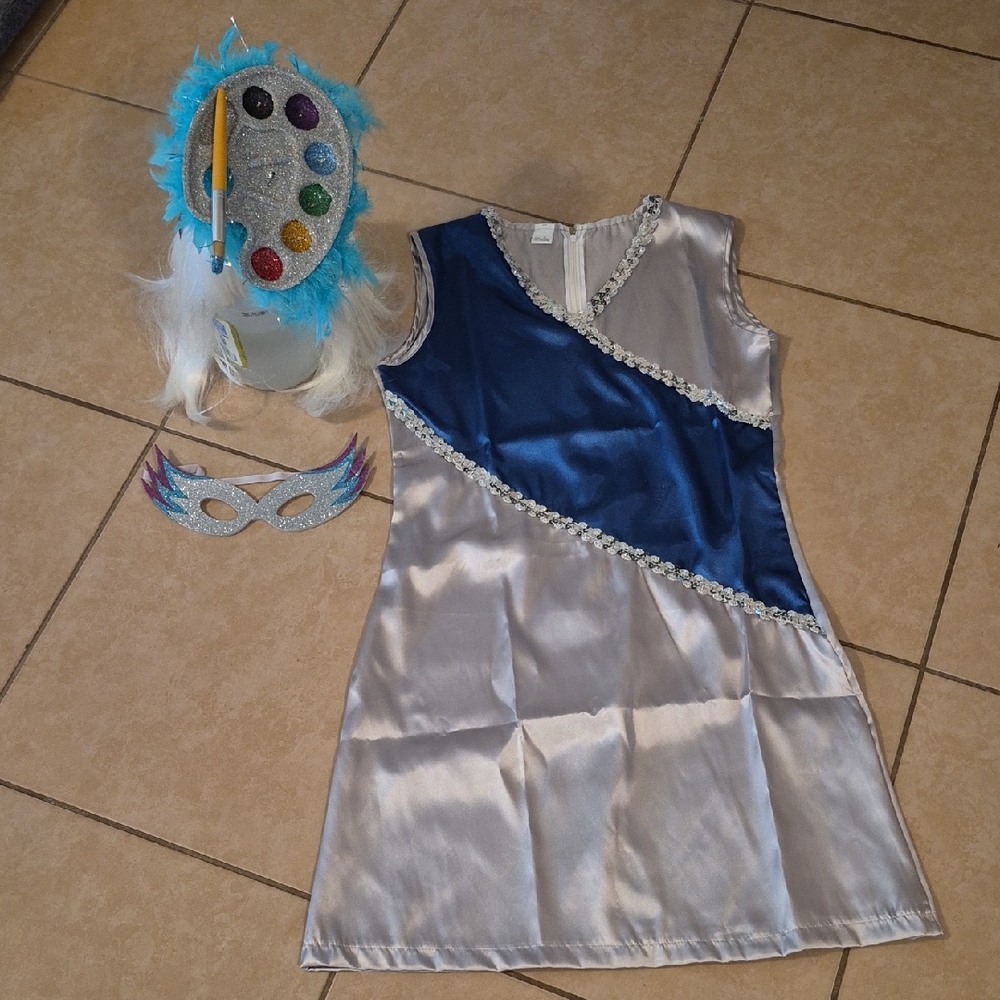 Women Blue and Silver Costume Dress